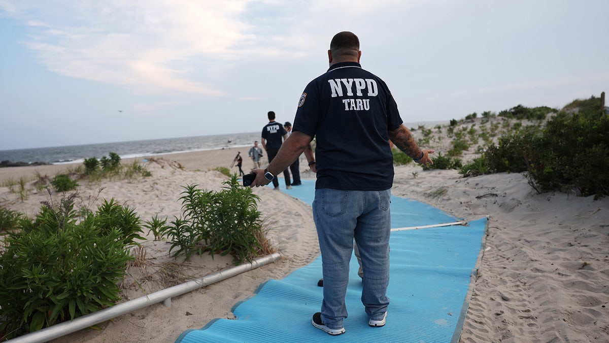 NYPD at Rockaway Beach after rare shark attack