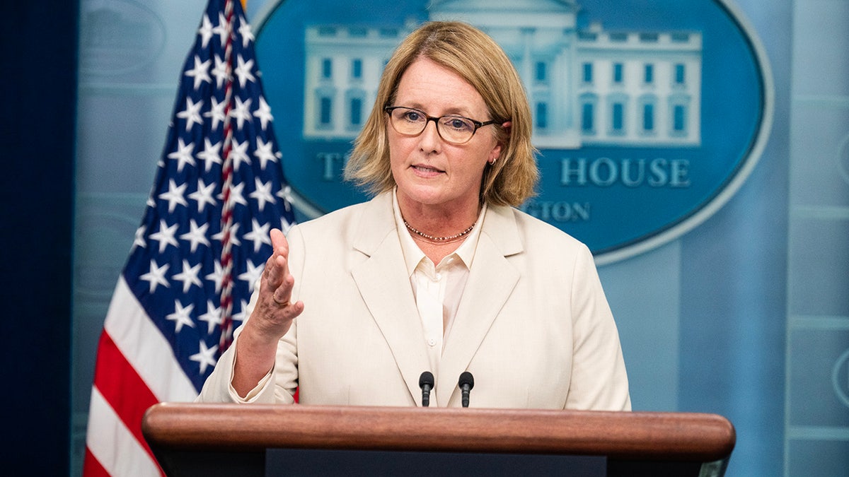 FEMA administrator at the White House podium