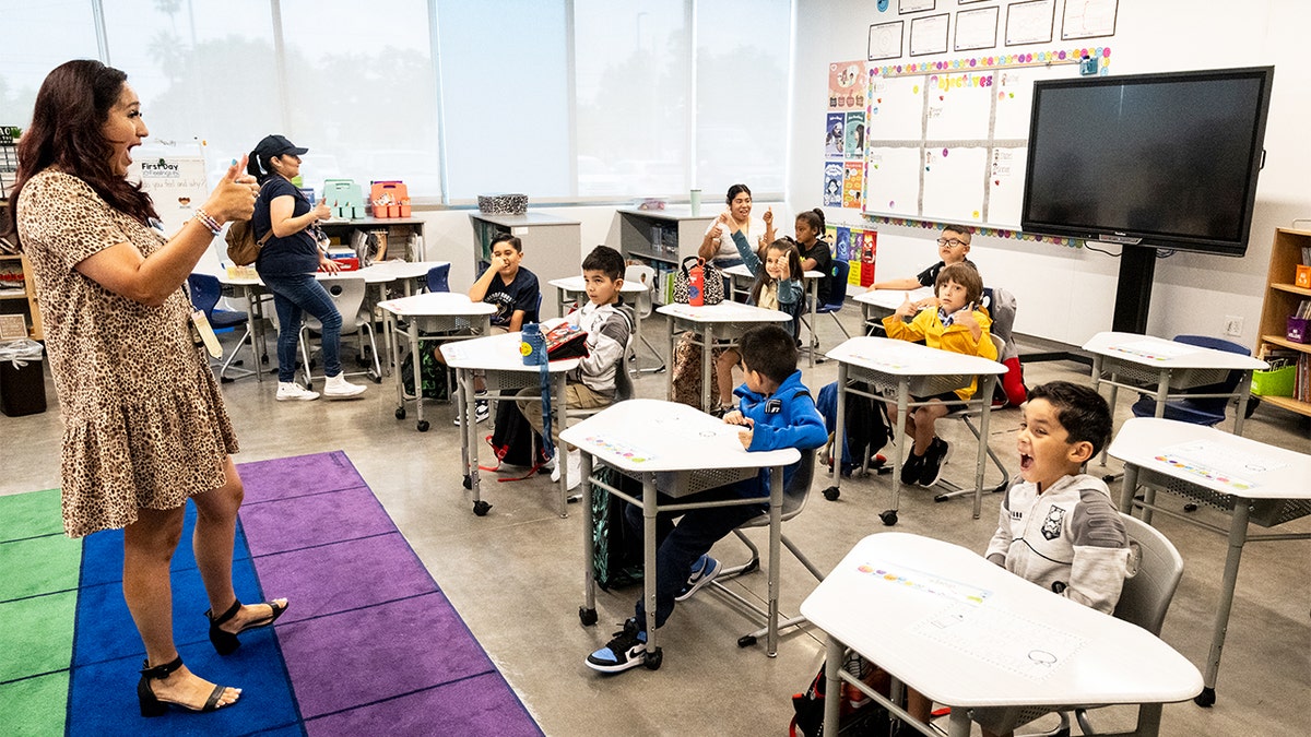 Students at California elementary school