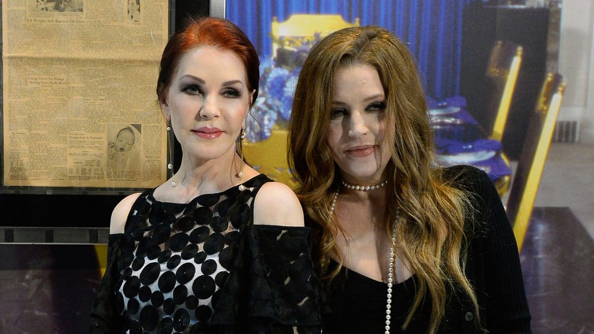 A photo of Priscilla Presley and Lisa Marie Presley