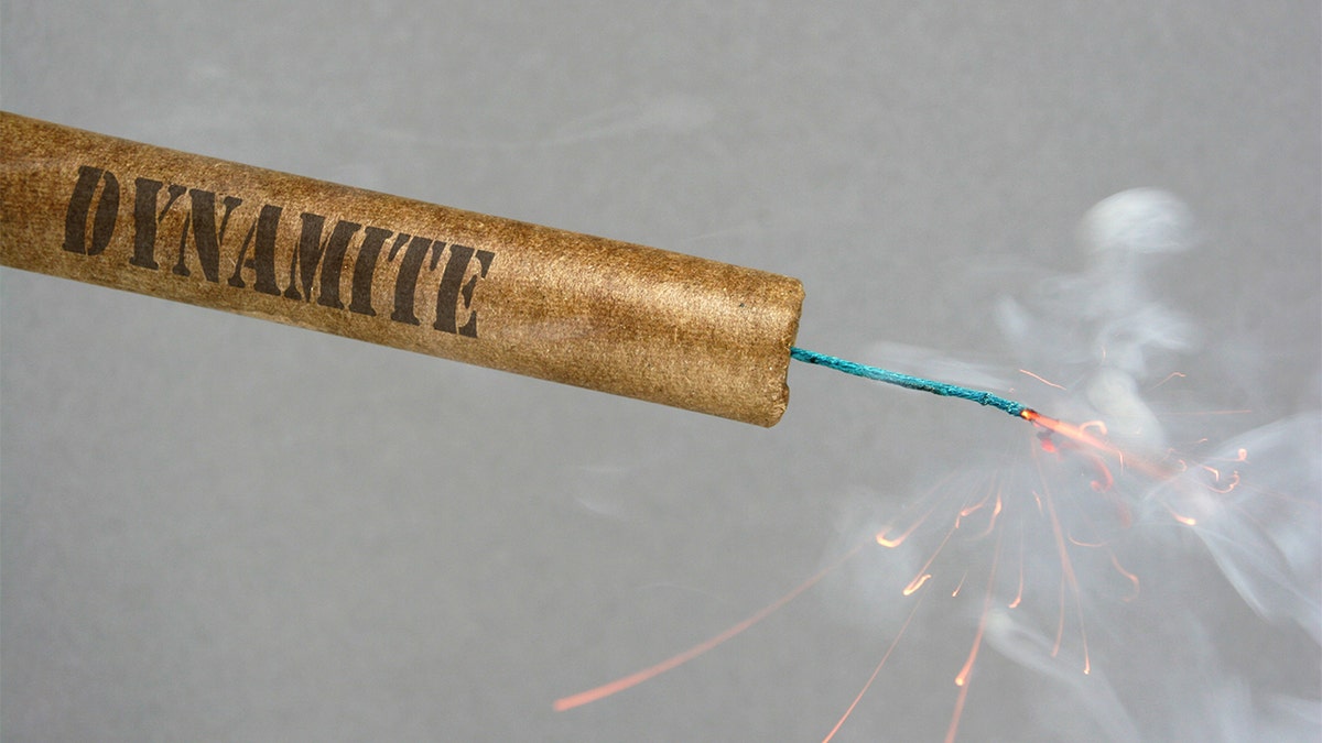 Dynamite stick stock photo