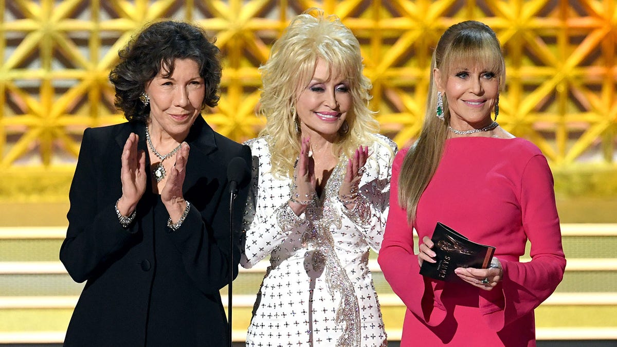 A photo of Lily Tomlin, Dolly Parton and Jane Fonda