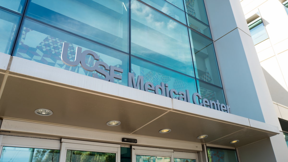 Sign at the entrance to the Mission Bay campus of the University of California San Francisco (UCSF) medical center