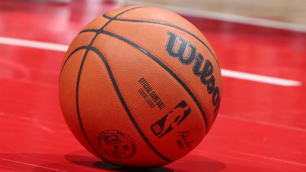 A picture of an NBA basketball