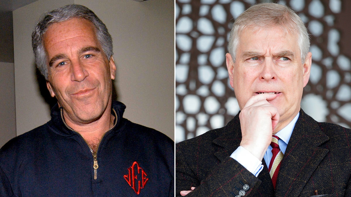 A side-by-side photo of Jeffrey Epstein and Prince Andrew