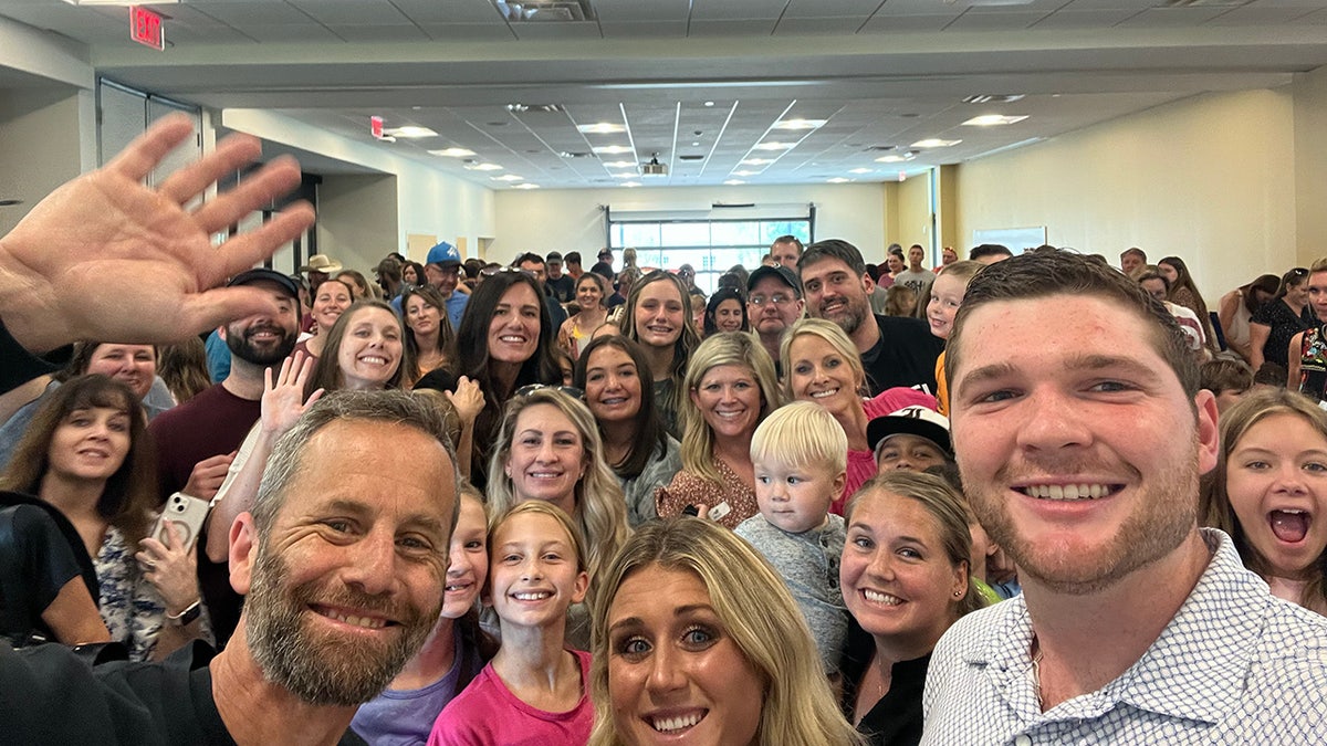 crowd of people including Kirk Cameron