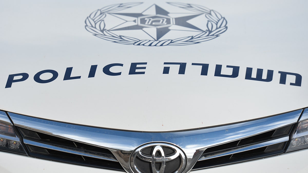 Israeli Police logo on a police car