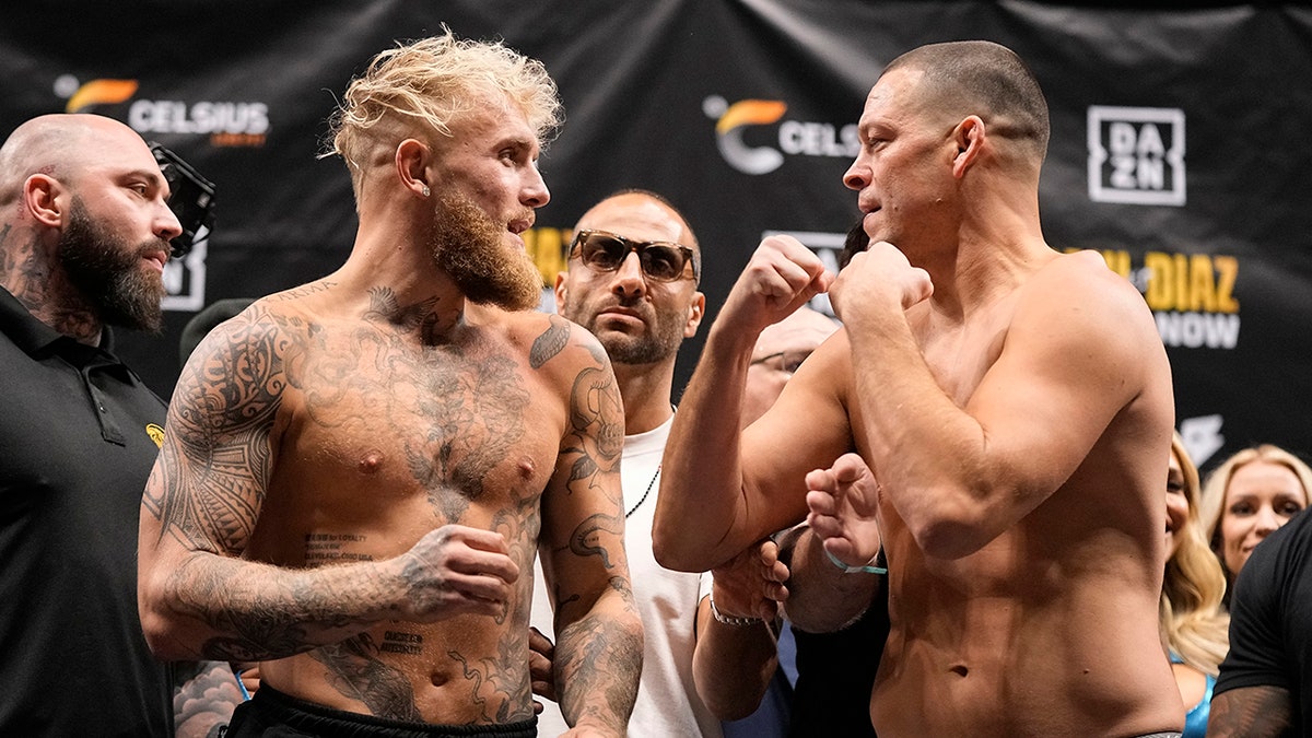 Jake Paul and Nate Diaz face off