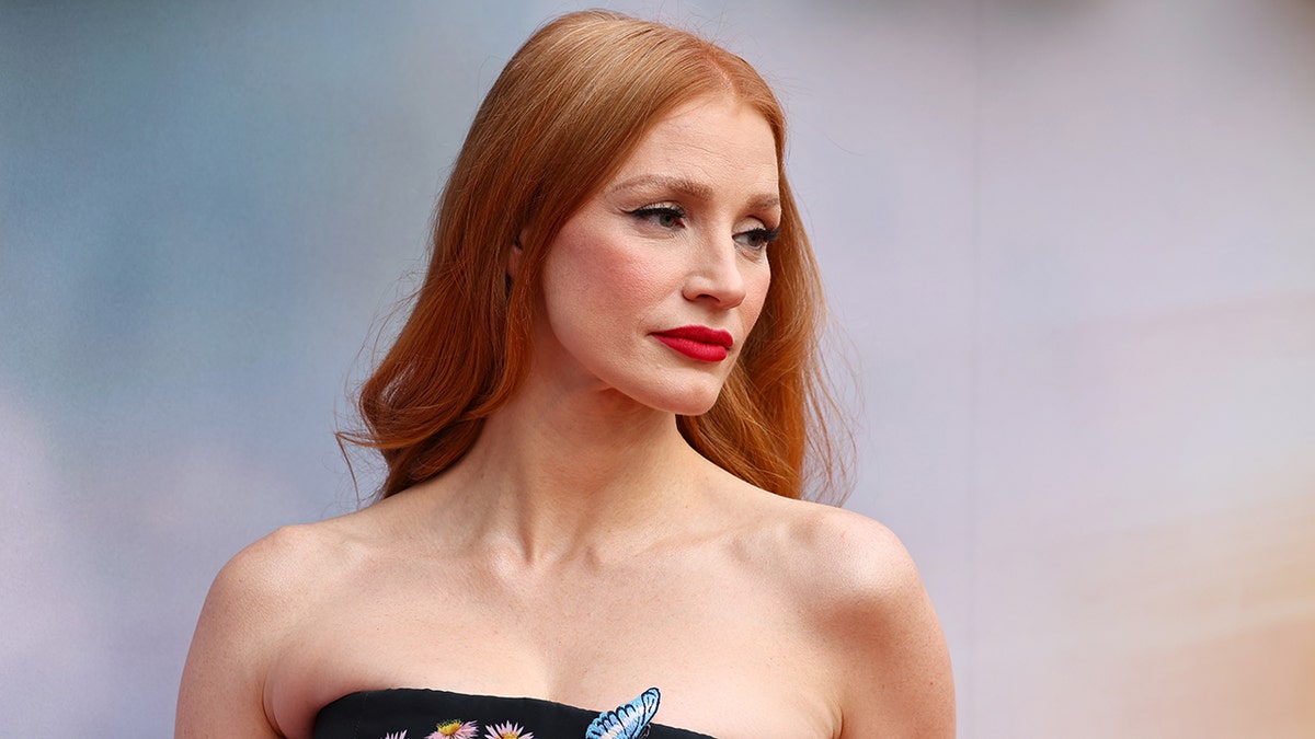 Jessica Chastain at the premiere of "The Flash"