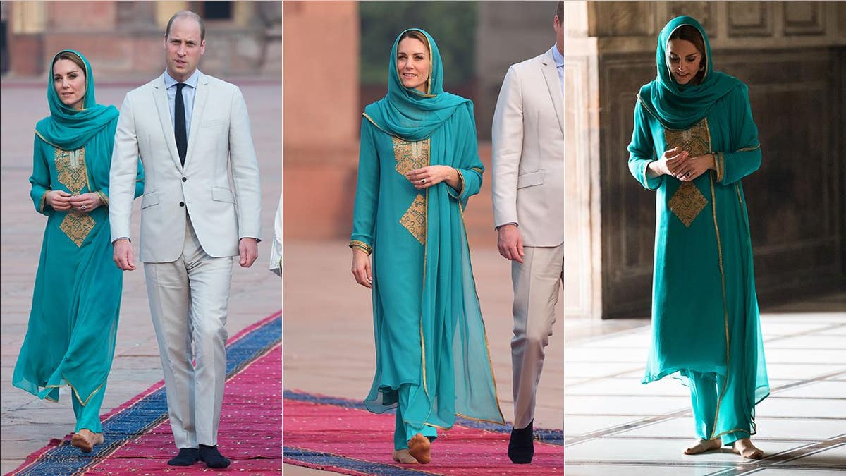 Kate Middleton at a mosque in Pakistan