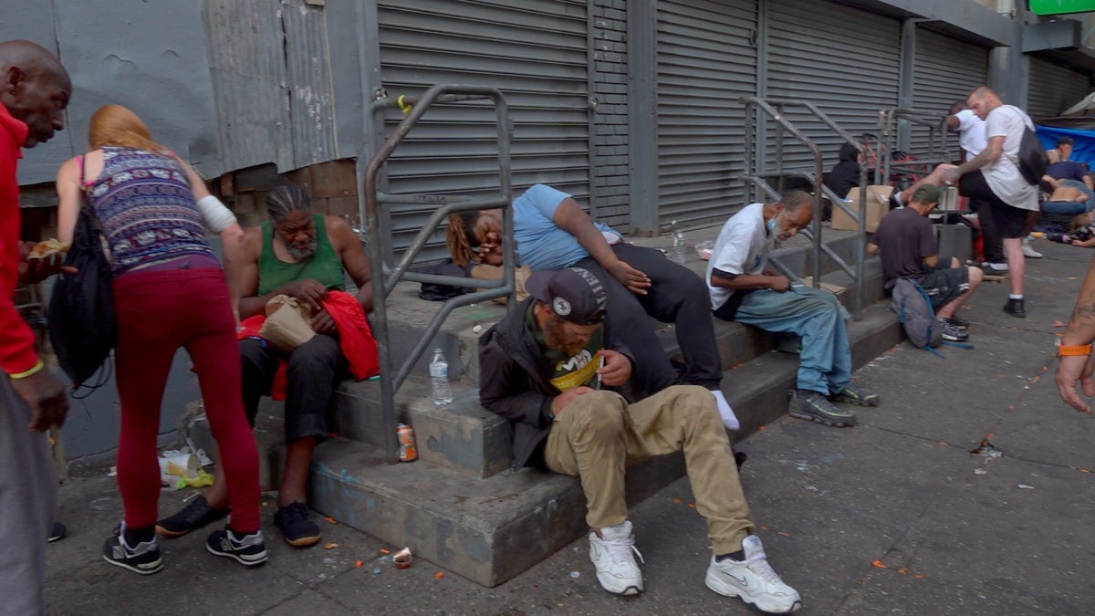 Philadelphia drug users on the street