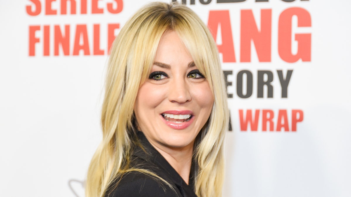 Kaley Cuoco at the premiere party for the final season of "The Big Bang Theory" in 2019