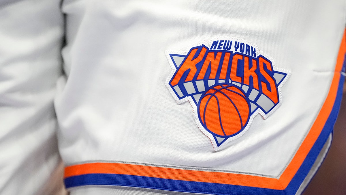 Knicks logo on shorts