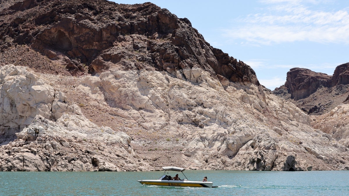 A boater at the Lake Mead National Recreation Area