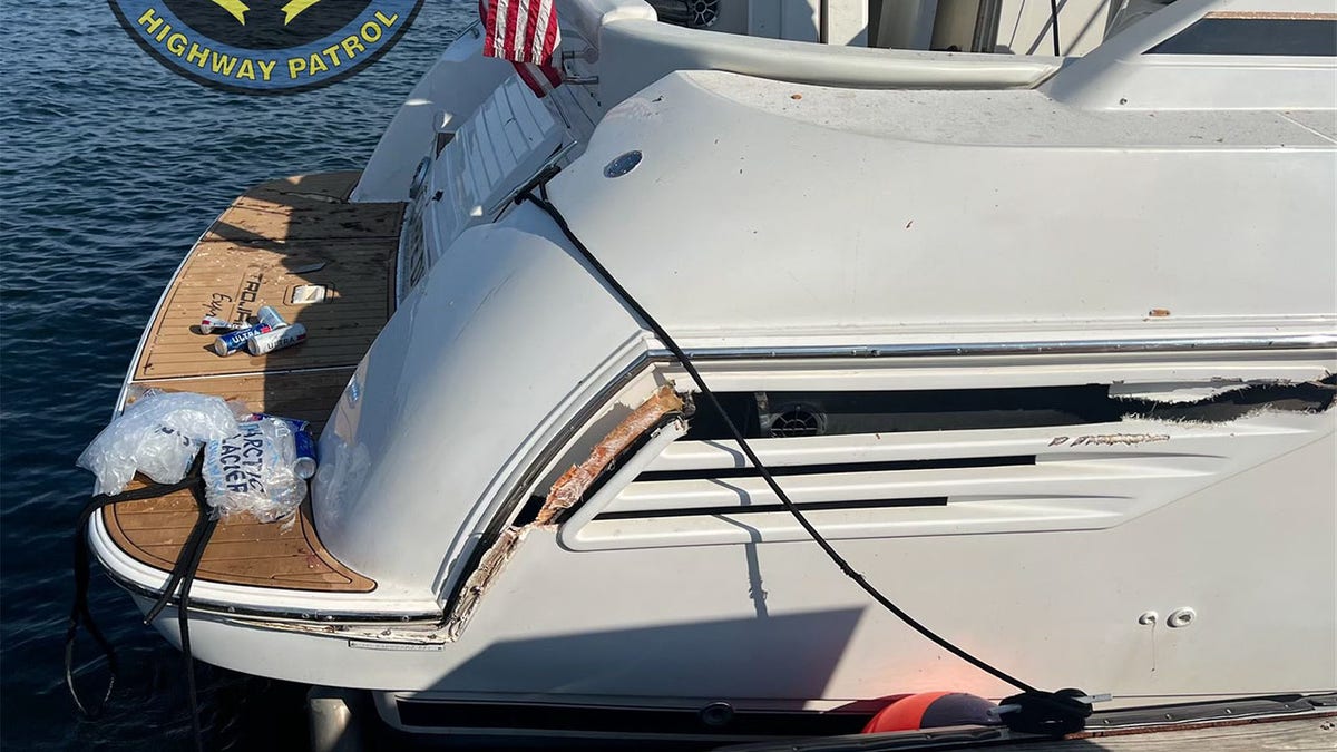 Damaged boat in Missouri