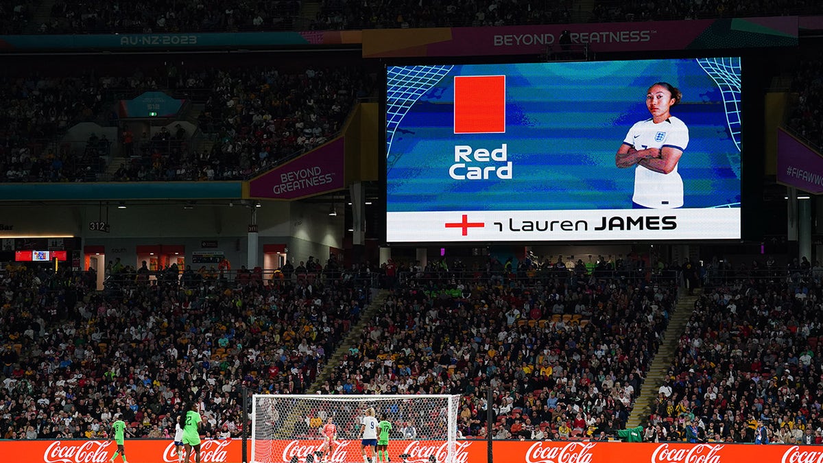 Lauren James gets a red card