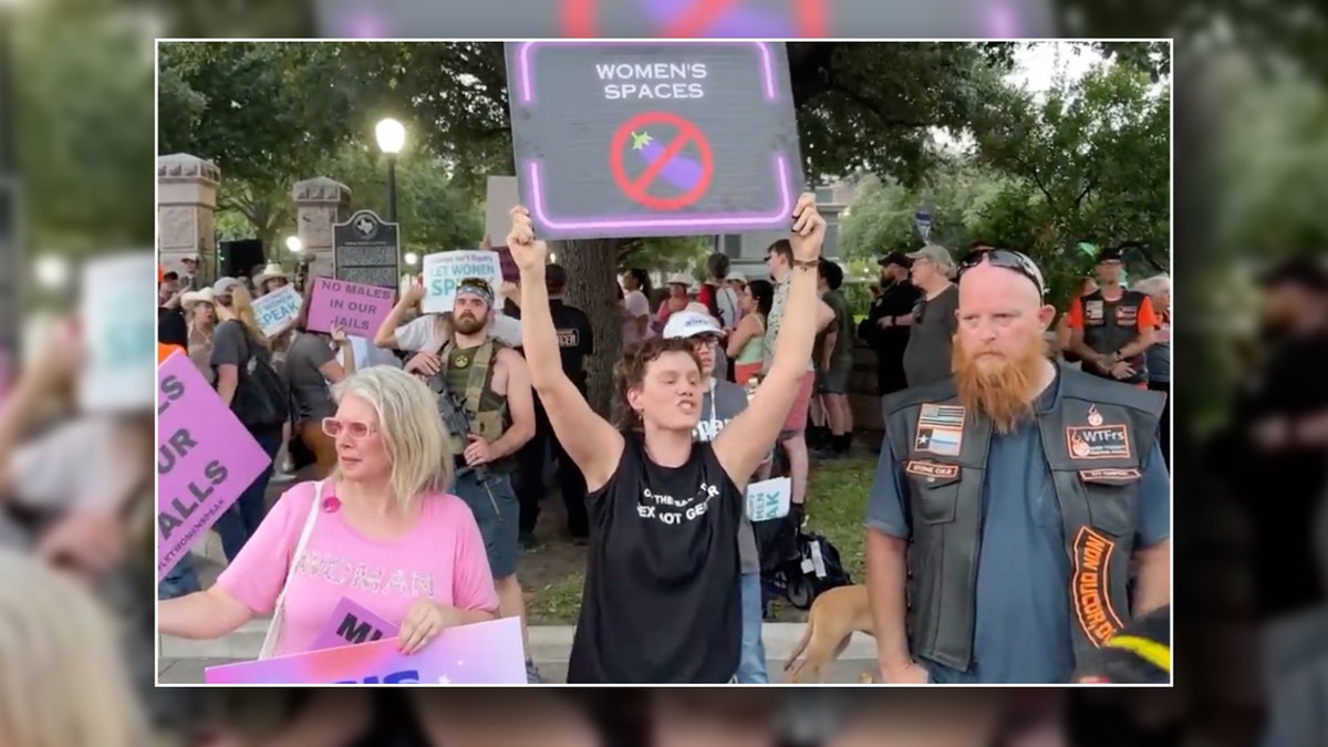 Texas capitol lesbian gender ideology let women speak rally