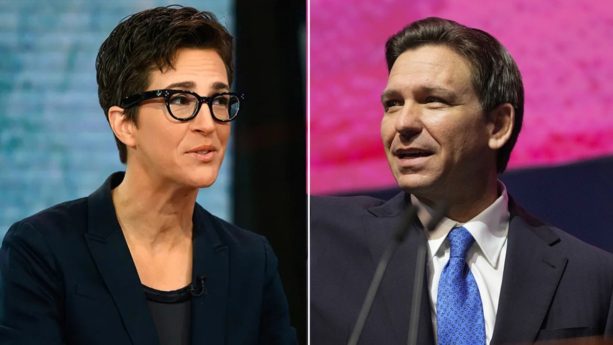 Rachel Maddow and Ron DeSantis