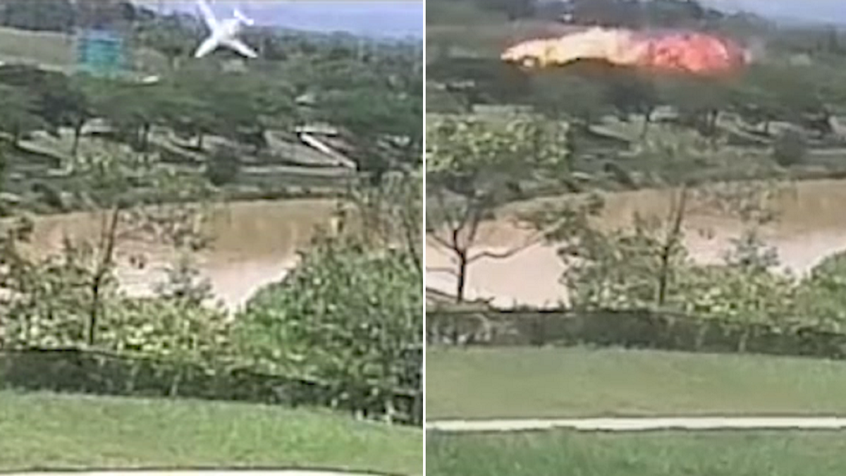 Video shows plane crash in Malaysia