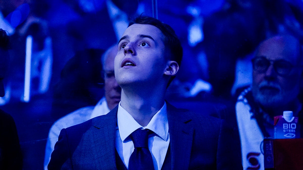Rodion Amirov introduced during a Maple Leafs game