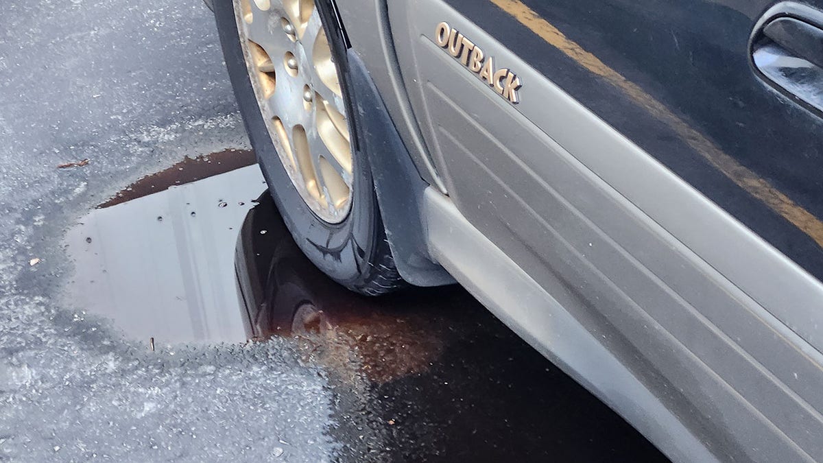 Damage after vehicle strikes rock in Massachusetts, police say