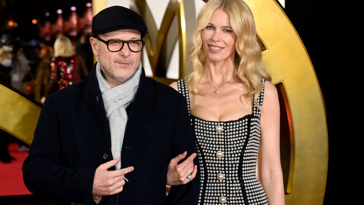 Matthew Vaughn poses with wife Claudia Schiffer