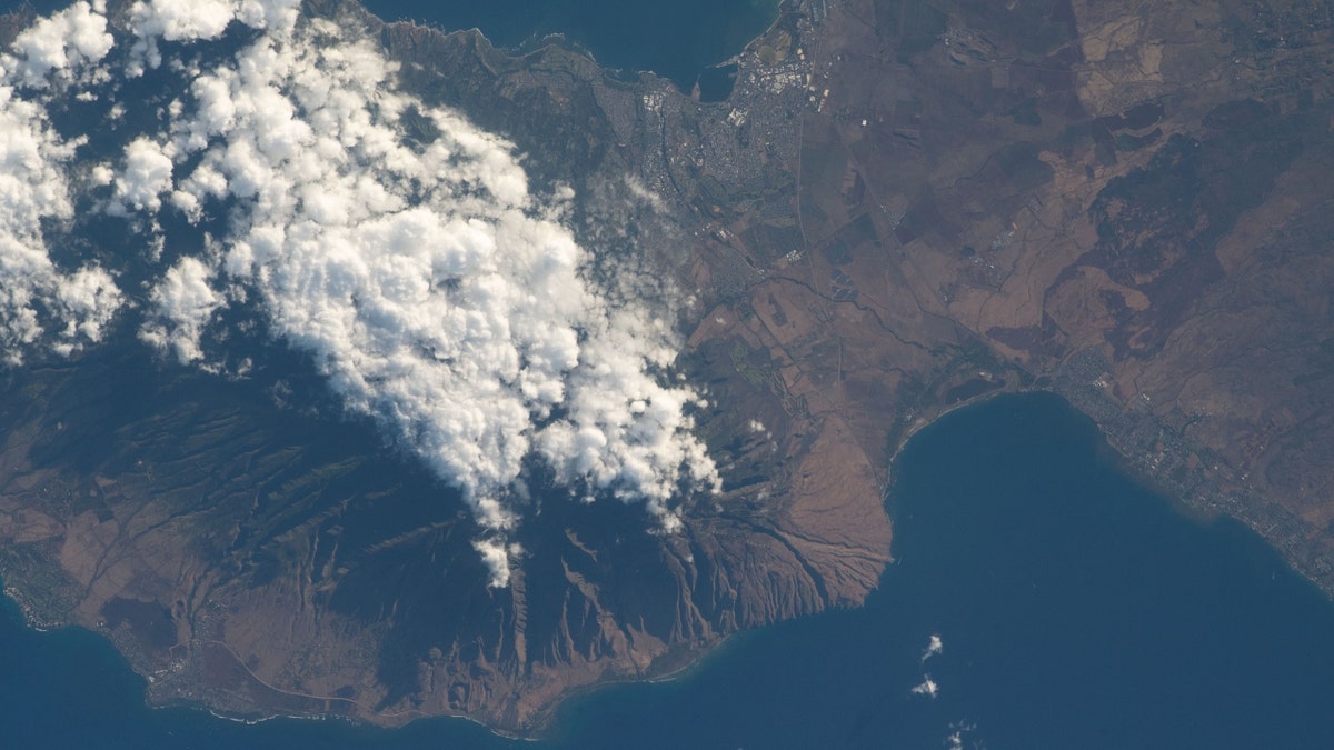Maui and the scene of deadly Hawaii wildfires seen from the International Space Station