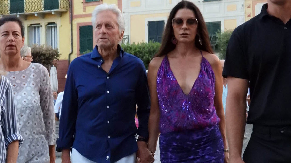 Michael Douglas and Catherine Zeta Jones in Portofino