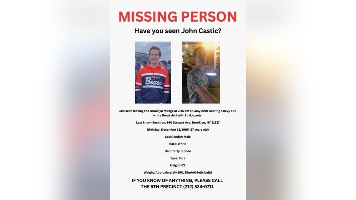 John Castic photos in Missing Person poster.