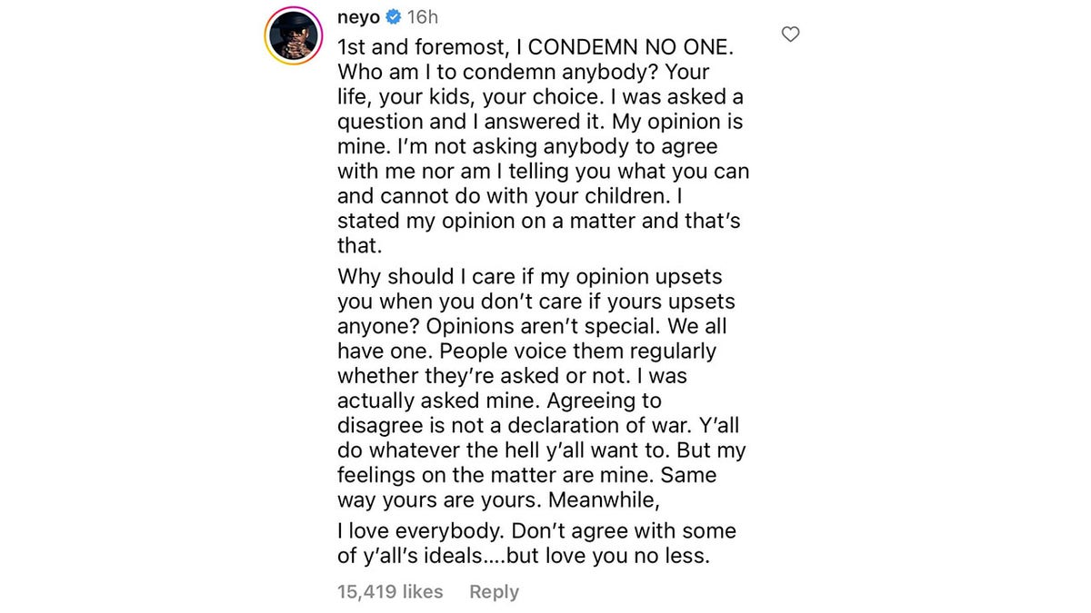 neyo instagram comment