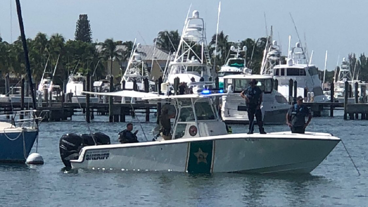 Palm Beach Sheriff's Office boat in water