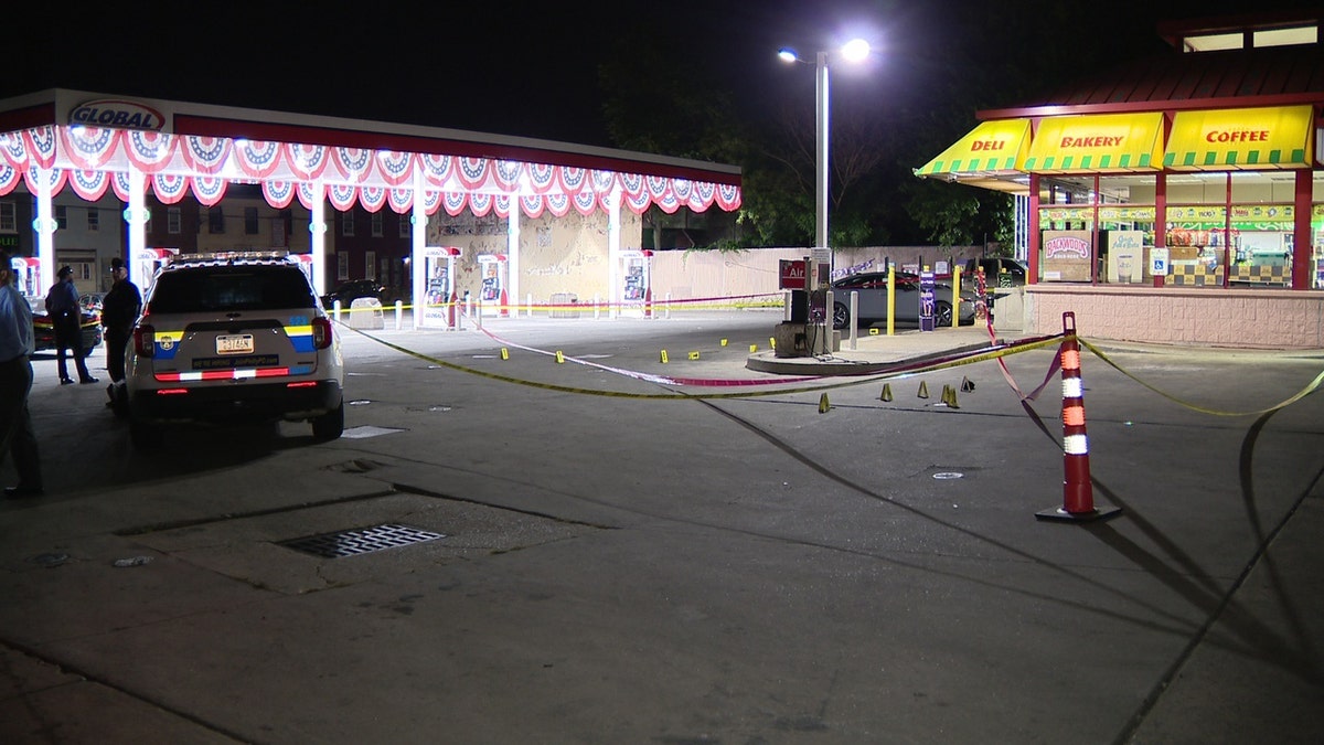 gas station where shootout occurred