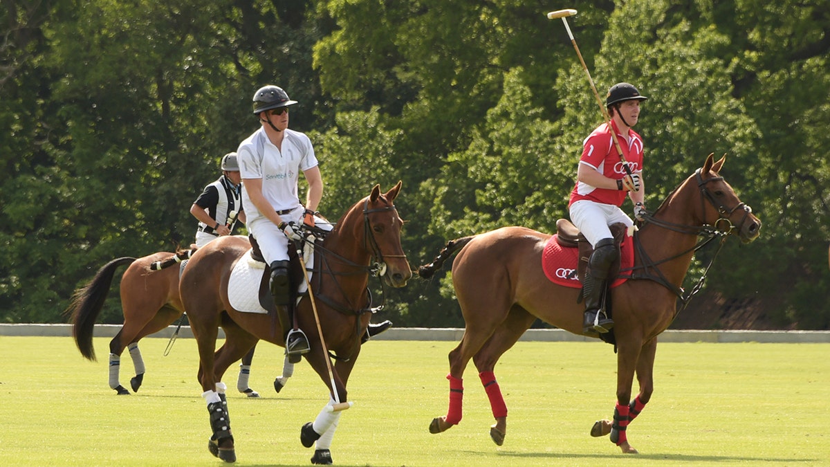 Prince Harry and Jack Mann play polo together