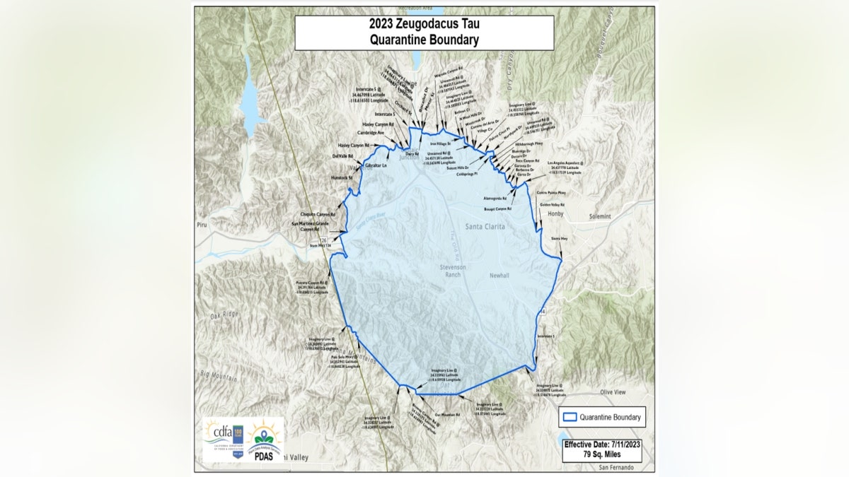 The Stevenson Ranch quarantine area