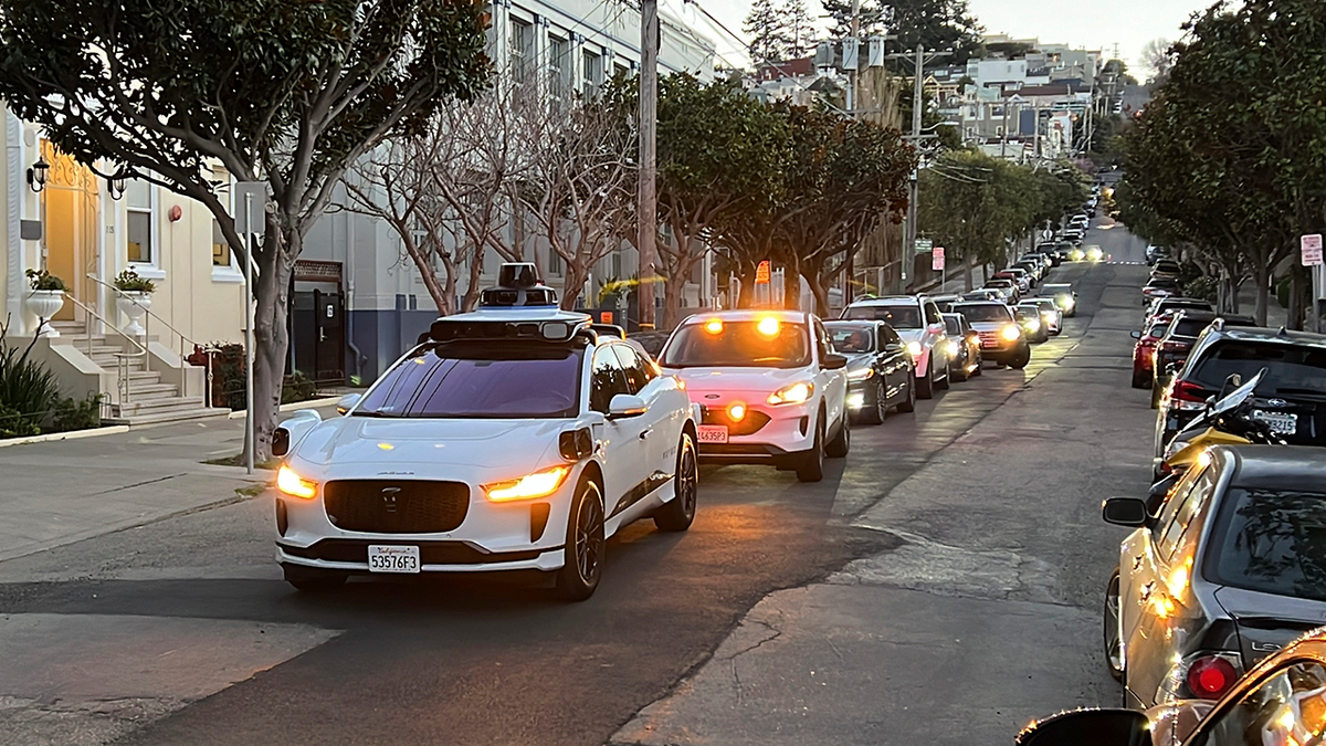 Waymo autonomous vehicle on street