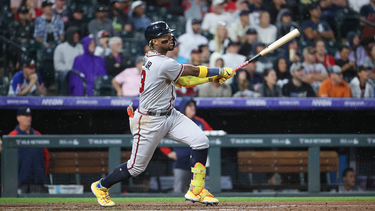 Ronald Acuña Jr. swings