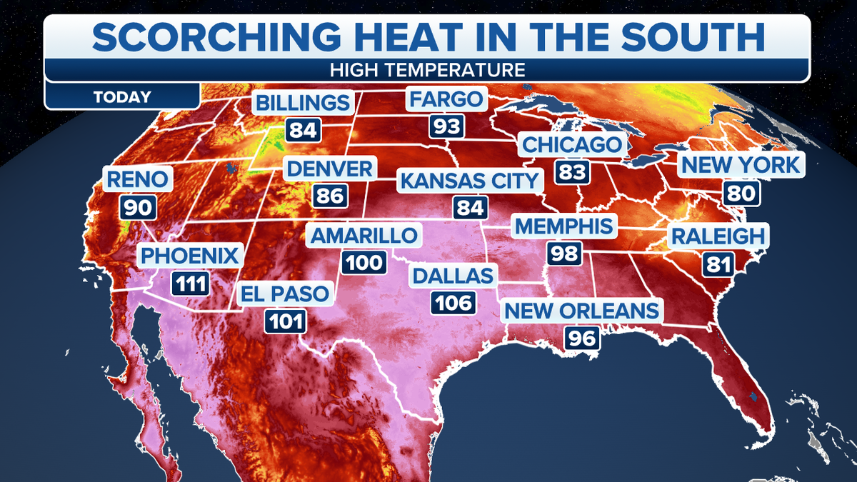 Heat across the U.S. South