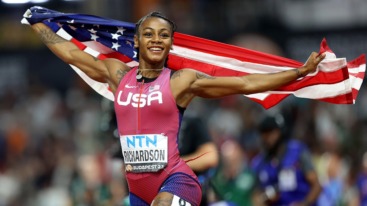 US sprinter Sha Carri Richardson wins gold in women s 100 meter