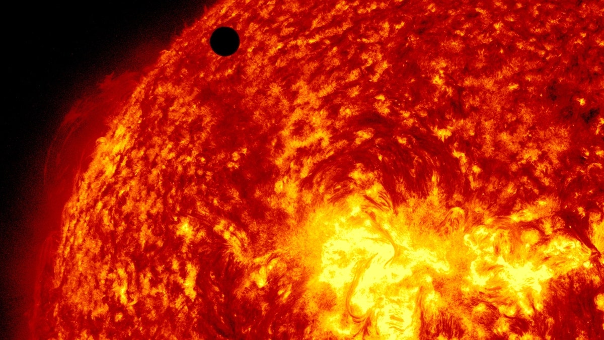 The Transit of Venus across the face of the sun