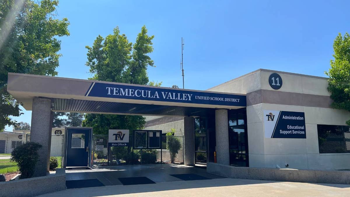 A photo of the Temecula Valley Unified School District building