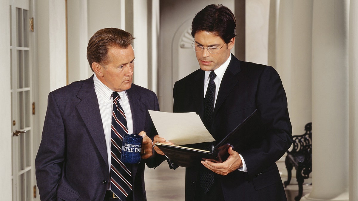 Martin Sheen and Rob Lowe in The West Wing