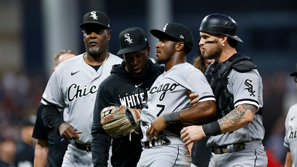 Tim Anderson taken off the field