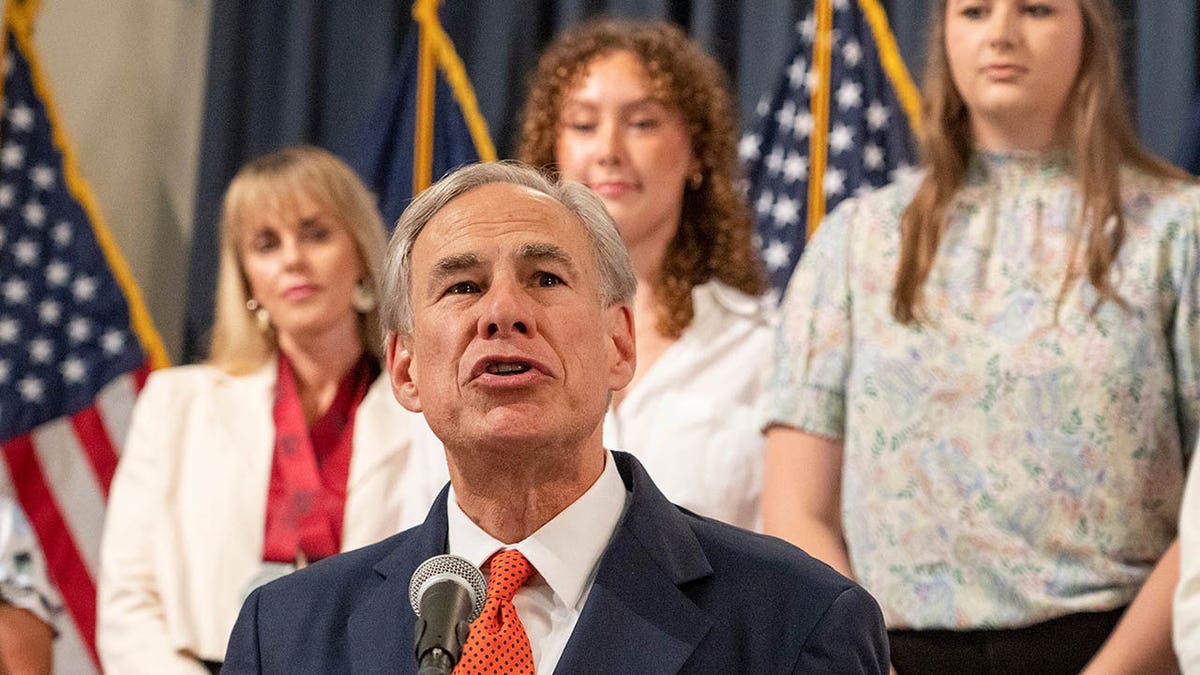 Governor Greg Abbott speaks during a bill-signing ceremony for Senate Bill 15 at the Texas Capitol Thursday, June 15, 2023.  
