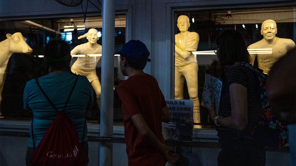 College basketball star Caitlin Clark gets butter sculpture at Iowa