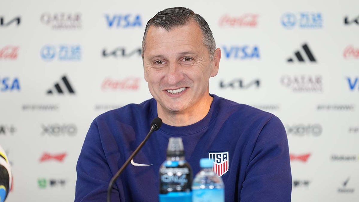 United States head coach Vlatko Andonovski speaks at a press conference