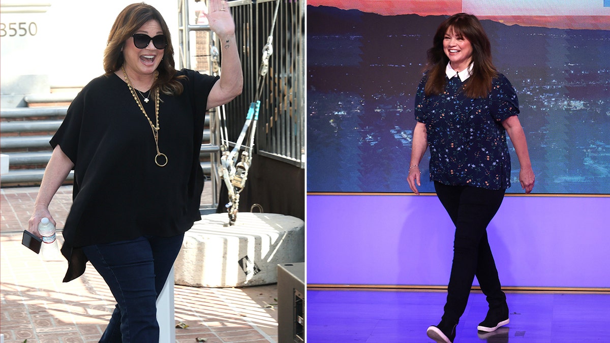 Valerie Bertinelli before and after splitscreen