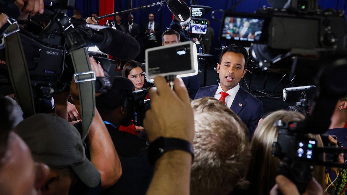 Vivek Ramaswamy in spin room