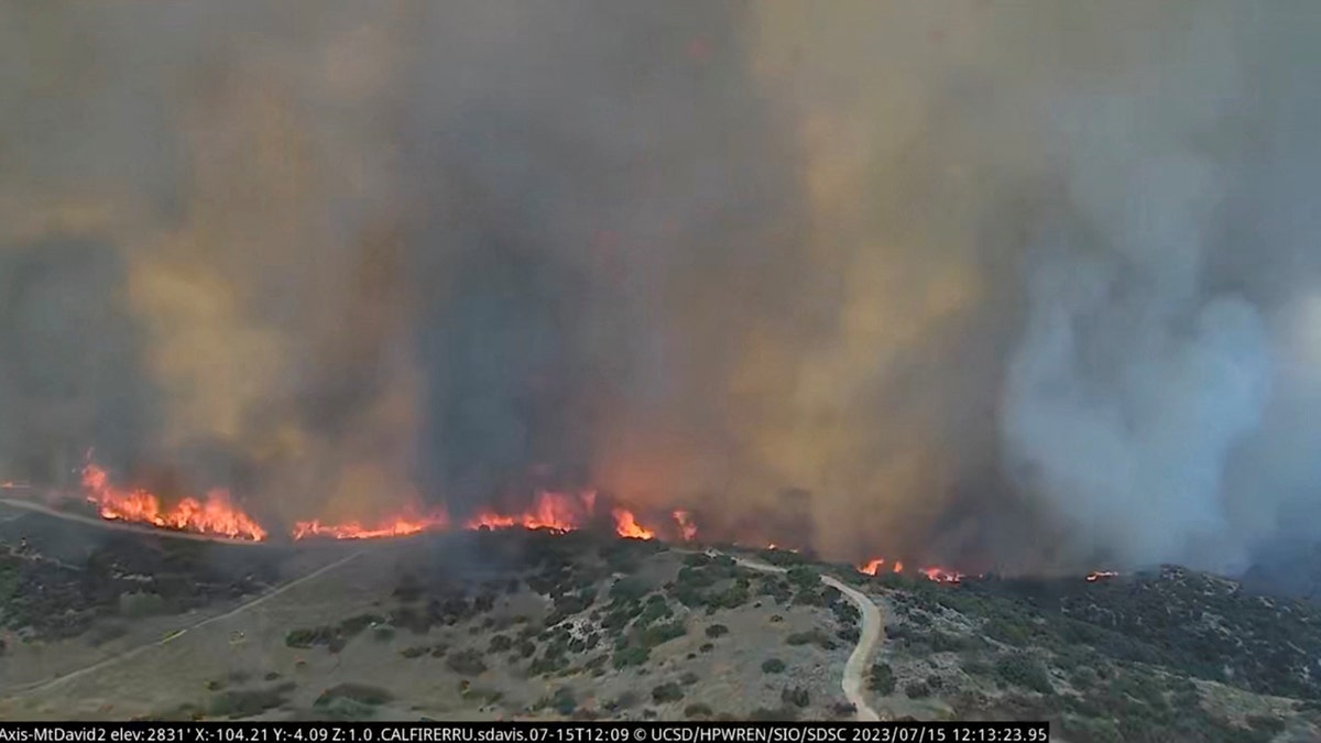The Rabbit Fire burns in California