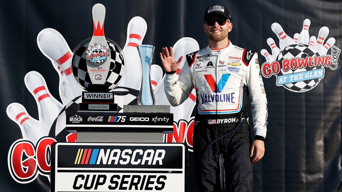 William Byron in Victory Lane