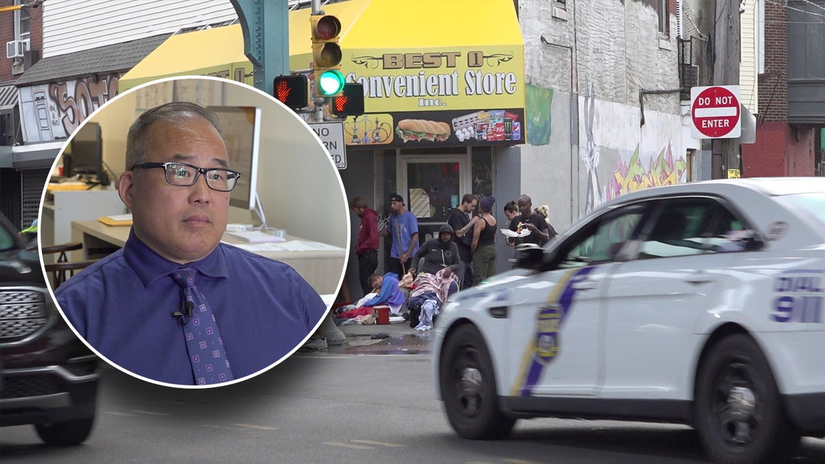 Police driving by drug users on Kensington Avenue